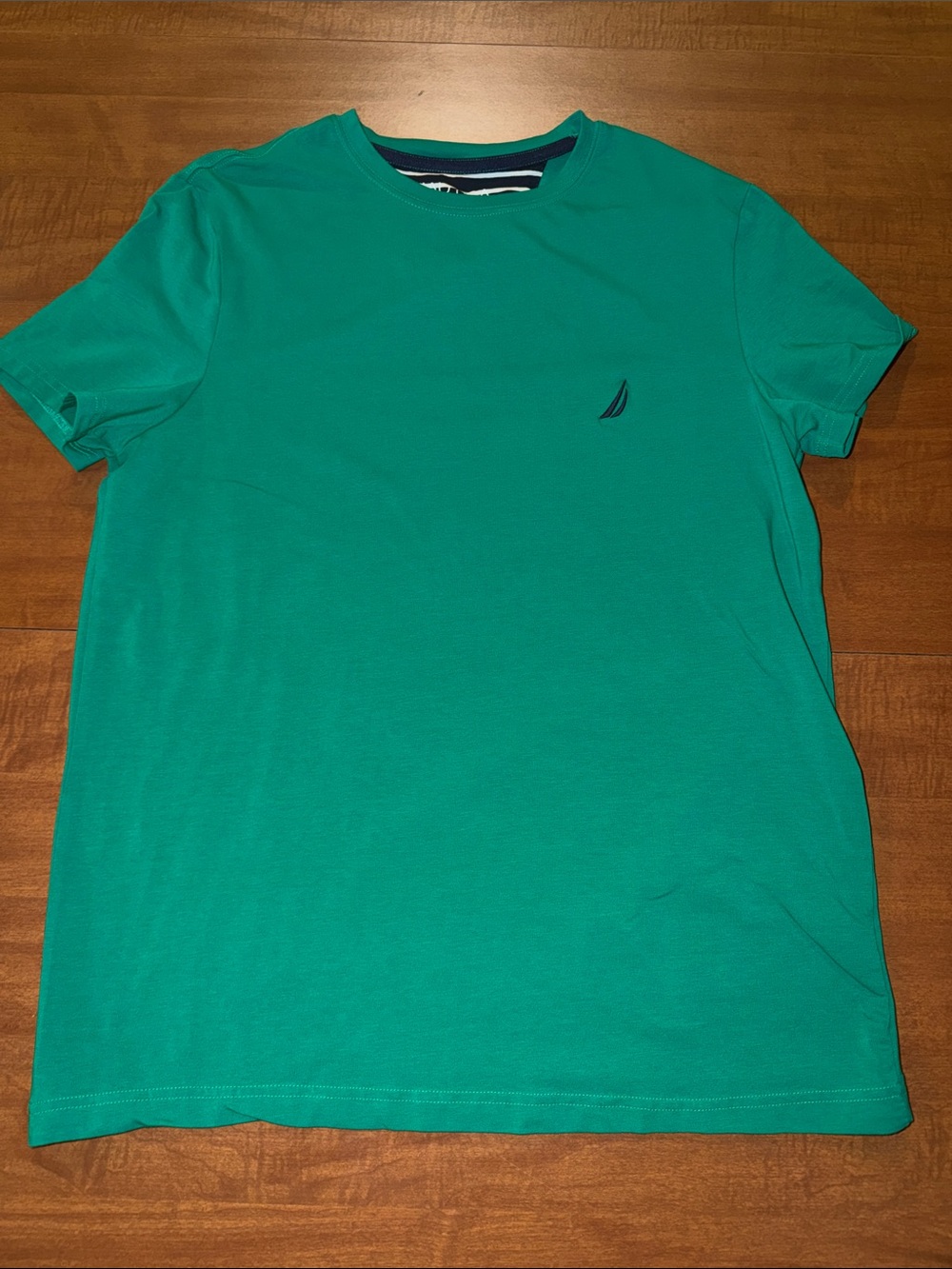 Nautica Men’s Crew Neck Tee in Teal Green